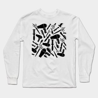 Hairstylist Pattern Long Sleeve T-Shirt